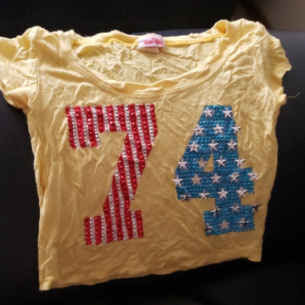 Yellow crop T shirt